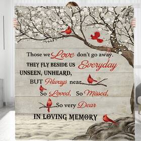 Keraoo 770651602396 Personalized Memorial Blanket Gift In Loving Memory F
