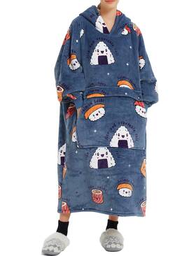 Kfubuo 325184074632 Wearable Blanket Hoodie For Adults - Oversized Sherpa Sweatshirt With Pockets