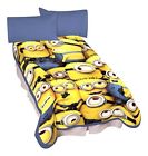 Kids Blanket Bedspread Despicable Me Minion Yellow Character Bedding Blue New 722532362981