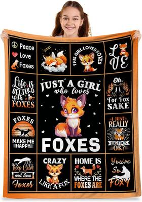 Kieetlan 445014625697 Fox Blanket Gift Just A Girl Who Loves Foxes Cute Gifts For Girls