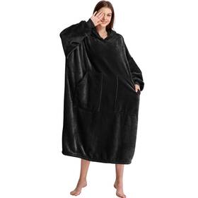 Kipswiza 774388287895 Oversize Wearable Blanket Flannel Super Soft Warm Long Hoodie Blanke