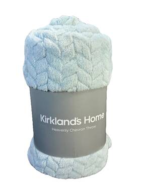 25-300786 Kirklands Home Heavenly Chevron Throw Blanket Powder Blue 50 Inch X60