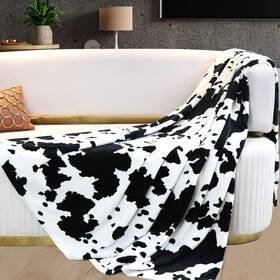 Kivee 458691862578 Cow Print Blanket Soft Warm Twin Blankets Throws Bedding Fleece Cozy Fla