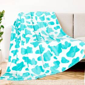 Cow-6080 Kivee Soft Fleece Blanket Throw Cow Print Big Warm And Cozy Blue 60x80 Cow-6080 Kivee Soft Fleece Blanket Throw Cow Print Big Warm And Cozy Blue 60x80