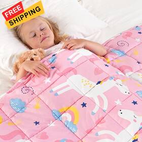 10871 Kivik Weighted Blanket 5 Lbs Pink 36 Inch X48 -5 Pounds Light Unicorn