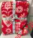 Klippan Sale 100 Lambs Wool Joy Throw Blanket Folk Art Red White Grey New 7340032208252