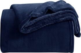 Kmuset 705353821288 Fleece Blanket Throw Size Navy Lightweight Super Soft Cozy Luxury Bed Bla