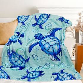 Koesnbre 555116391807 Cute Turtle Blanket 40x50 Inch Ocean Sea Flannel Throw Sofa Couch Bed Animal