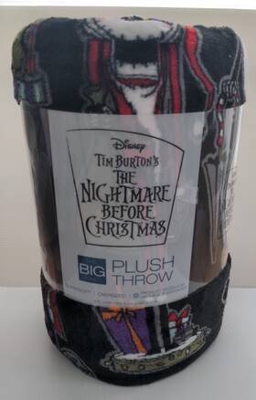 Kohls 400749582421 Disney The Nightmare Before Christmas Plush Throw Blanket 5ft X 6ft