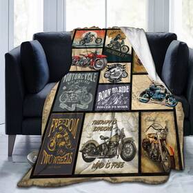 Koniqiwa 374687615003 Motorcycle Blanket Gifts For Men And Women Throw Couch Sofa Bed P