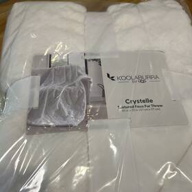 Koolaburra By Ugg 008889318261 Crystelle Faux Fur Throw 50 Inch X 70 White Polyester 31826 New