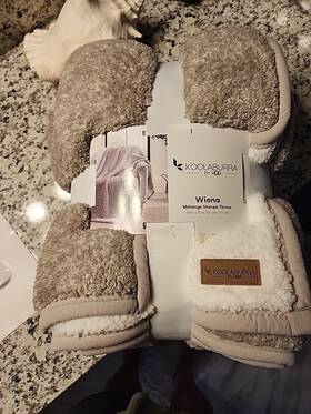 Koolaburra By Ugg 008889322633 Wiona Classic Sherpa Throw Blanket Birch/goat Melange 50 Inch X70