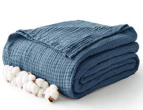 Khusb5s4gbki Kozyhvn 100% Cotton Muslin Blanket King 108 Inch X 90 6 Layers Breathable And L
