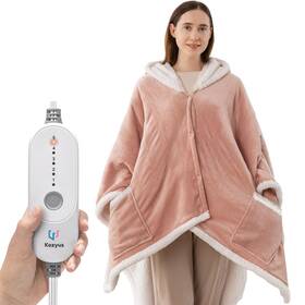 Koz32 Kozyus Wearable Heated Throw Blanket Shawl Electric Wrap Poncho With