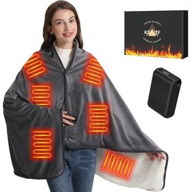 Ksfjzf 797422352335 Heated Blanket 59 Inch X 35.5 Soft Cashmere With Power Ba
