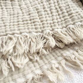 Khmk55 Kyrahome Muslin Blankets For Adults Couch 50 Inch X60 100% Organic Cotton Throw Blanket