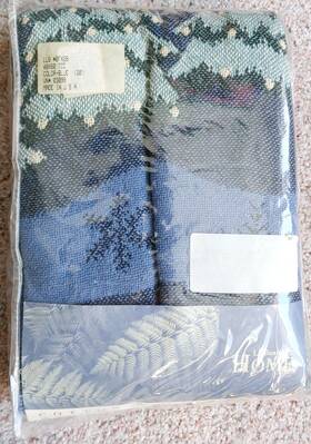 0fx28 L.l. Bean New Ll Throw Blanket-cotton Woven Tapestry Snow Winter Scene 46 Inch X60 Usa 0fx28 L.l. Bean New Ll Throw Blanket-cotton Woven Tapestry Snow Winter Scene 46 Inch X60 Usa