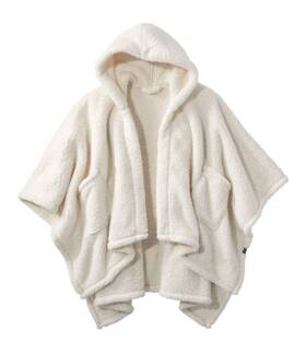 126040 L.l.bean Cozy Sherpa Wearable Throw Hooded Blanket Wrap Cream 58 Inch X 60