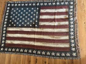 Lafrance 797786097941 American Flag Throw Acrylic Blanket Patriotic Made In Usa 67 Inch X 63