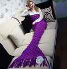 Laghcat Mermaid Tail Blanket With Tassels Knit Crochet And For A 712243097470