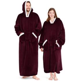 Lagraty 749706801428 Oversized Wearable Blanket Hoodie For Adults - Premium Sherpa Fleece B