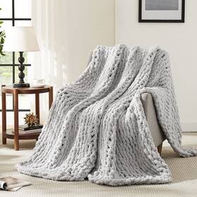 Lagraty 749706875429 Lftagraty Chunky Knit Blanket Throw - Soft 50ftftx60ftft 100%