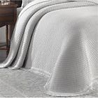 Lbbd14130 Lamont Woven Grey-white Twin Bedspread Jacquard
