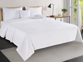 Lane Linen 810083906164 Classic 3 Layer 100% Cotton Queen Blanket - Lightweight Full/queen White