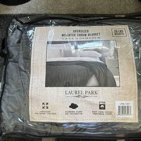 Lpbl1-002 Laurel Park 70x80 Inch Blanket - Gray