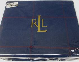 Lauren Ralph 028828021441 New Bedford Hunt Blue Burgundy Checked Bed Blanket - Full/queen