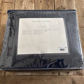 Lauren Ralph 886087401028 Nwt Blanket King Bed Ariel Navy Blue 100% Cotton 430