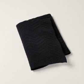 Lauren Ralph 886087462159 Home Isidore Park Knit Black Blanket 54 Inch X 72 Nwt No Box