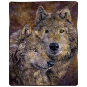 Lavish Home 191344531463 Full Queen Size Luxury Mink Blanket Wolf Pair Super Soft 74 X 91 Inch 7.5 Lbs