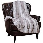 Leafepatterngraywhite Chanasya Super Throws Soft 727612890972