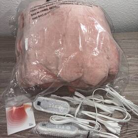 Leerun 762849501253 Electric Heated Blanket King Size 100 Inch X90 Ultra Cozy Pink Plush