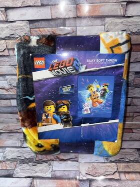 Lego 073558775010 The Movie Silky Soft Throw Kids Blanket - 40 Inch X 50