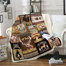 Leitingya 705353218163 Hunting Gifts For Men Hunters Boys Super Soft Cozy Plush Throw Blanket Couc
