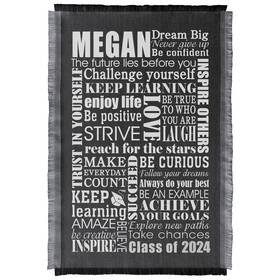 30328240 Lets Make Memories Personalized Graduation Throw Blanket - Celebrate The Grad Gift