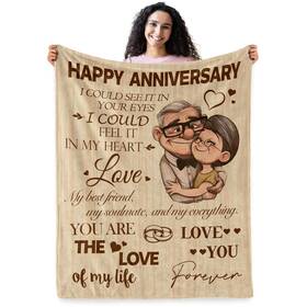 Levens 702103843187 Wedding For Women Men Him Wife Her Husband Couple Gifts Blanket 60 Inch X 5