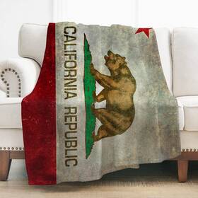 Levens 721678573978 California Flag Throw Blanket Gifts For Women Girls Boys Retro Decor