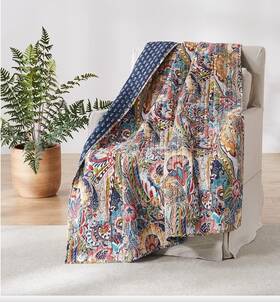 Levtex Home L19690qt Nanette Floral Quilted Throw -