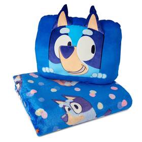 Licensed Products 199124152273 Character Hand Warmer And Throw Blanket Set 50 Inch X 60 Bluey