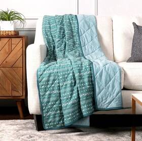 Life Comfort 778267252417 Teal Green Cooling Throw Blanket - Reversible 60 X 70 Read