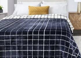 Life Comfort 778267259287 Reversible Sherpa Fleece Blanket Queen Size Blue