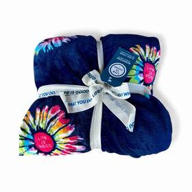 16767t3s2x Life Is Good New Berkshire Daisy Tie Dye Plush Throw Blanket Oversized 60 Inch X70