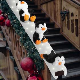 Ian-liliful-1754 Liliful 3 Set Christmas Penguin Stairway Holiday Decoration Xmas Sliding Sno