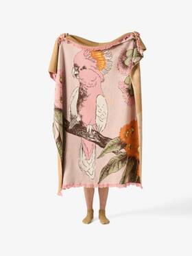 01d55m664 Linen House Kids X Lauren Stringini Greta Galah Blanket - 120 140cm 120cm 14