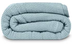 Ltlt9090lenog Linteum Textile Supply Leno Weave Ice Grey Blanket Queen 100% Cotton Lightw