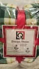 Living Quarters Green Plaid Sherpa Throw By Nwt Machine Wash Dry 4 X 5 Feet 888252610549