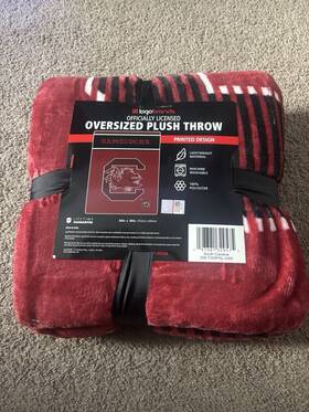 Logo Brands 197381323122 South Carolina Gamecocks Officially Licensed Oversized Plush Blanket 60 X 80 Inch